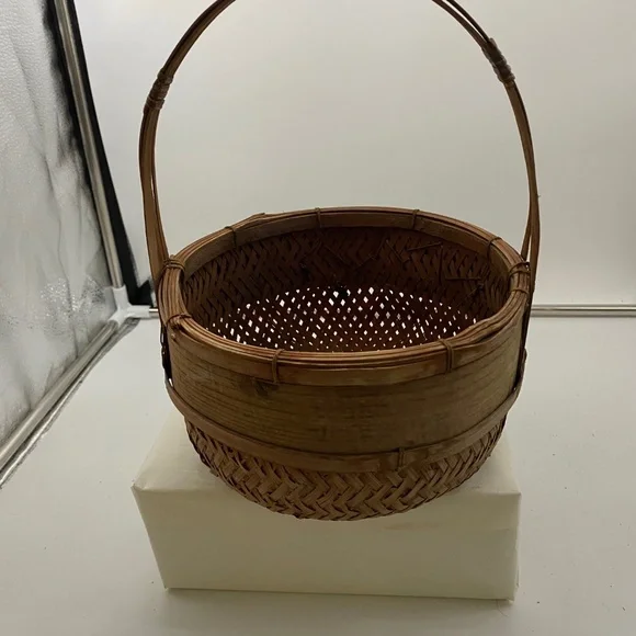 Vintage 20th Century Asian Ikebana Flower Basket